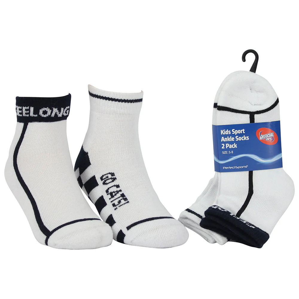 Geelong Cats Kids Socks- 2pk - Image 2
