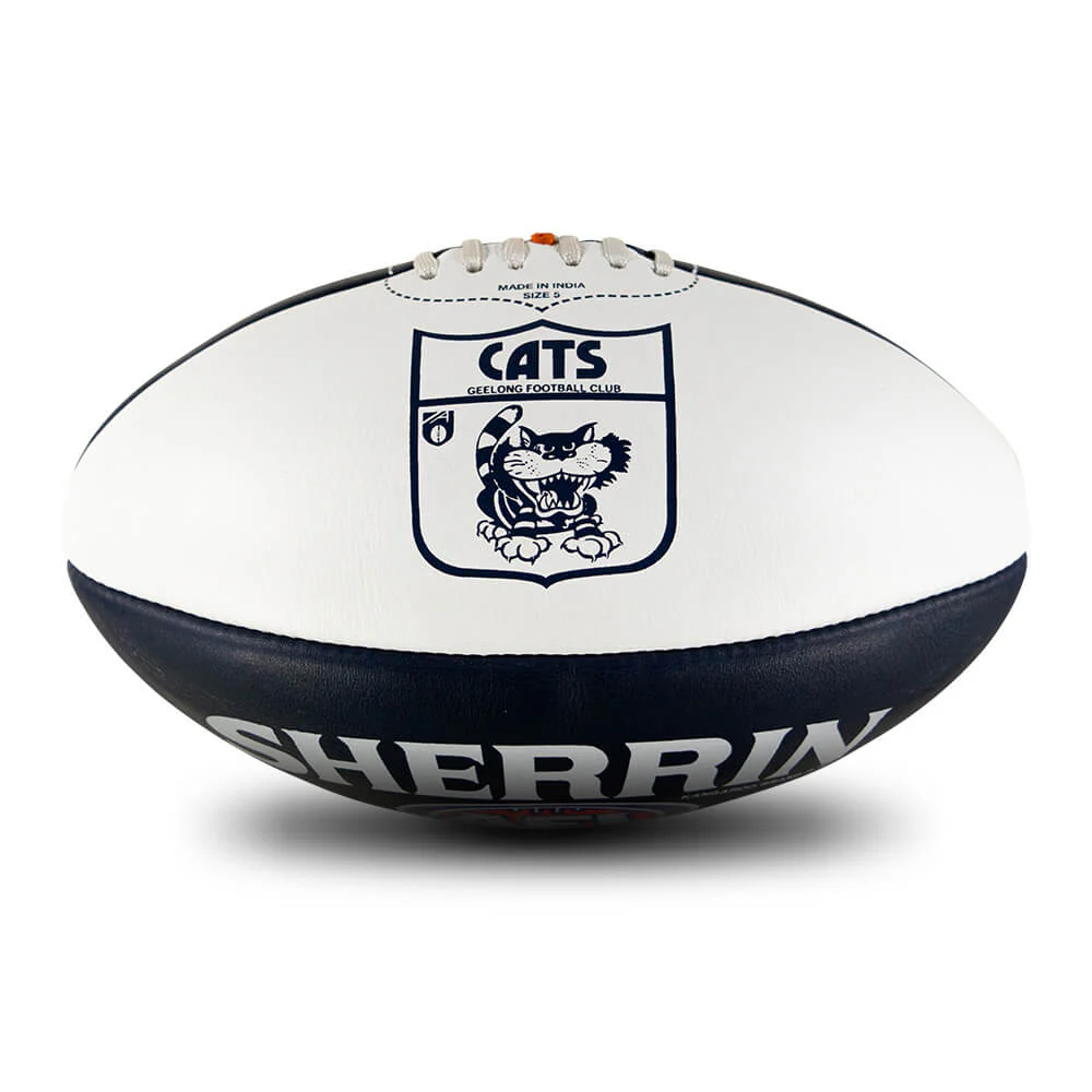 Geelong Cats Leather Football - Size 5 - Image 5