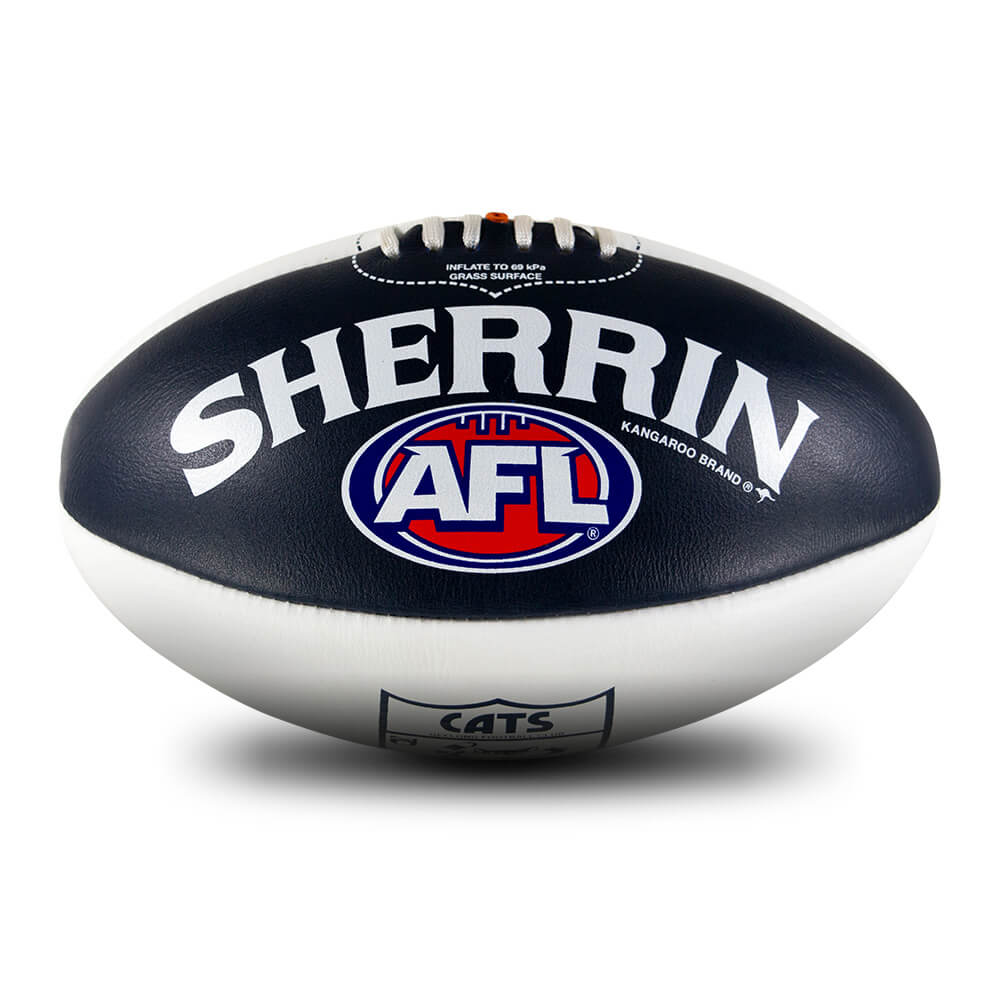 Geelong Cats Leather Football - Size 5 - Image 8