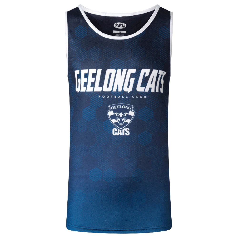 Geelong Cats Mens Premium Singlet - Image 3