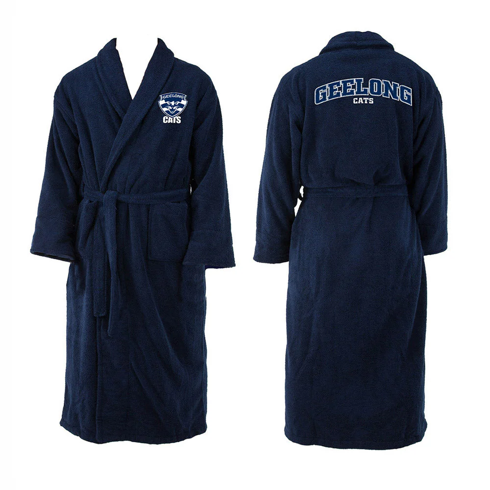 Geelong Cats Adults Team Long Sleeve Bathrobe - Image 2