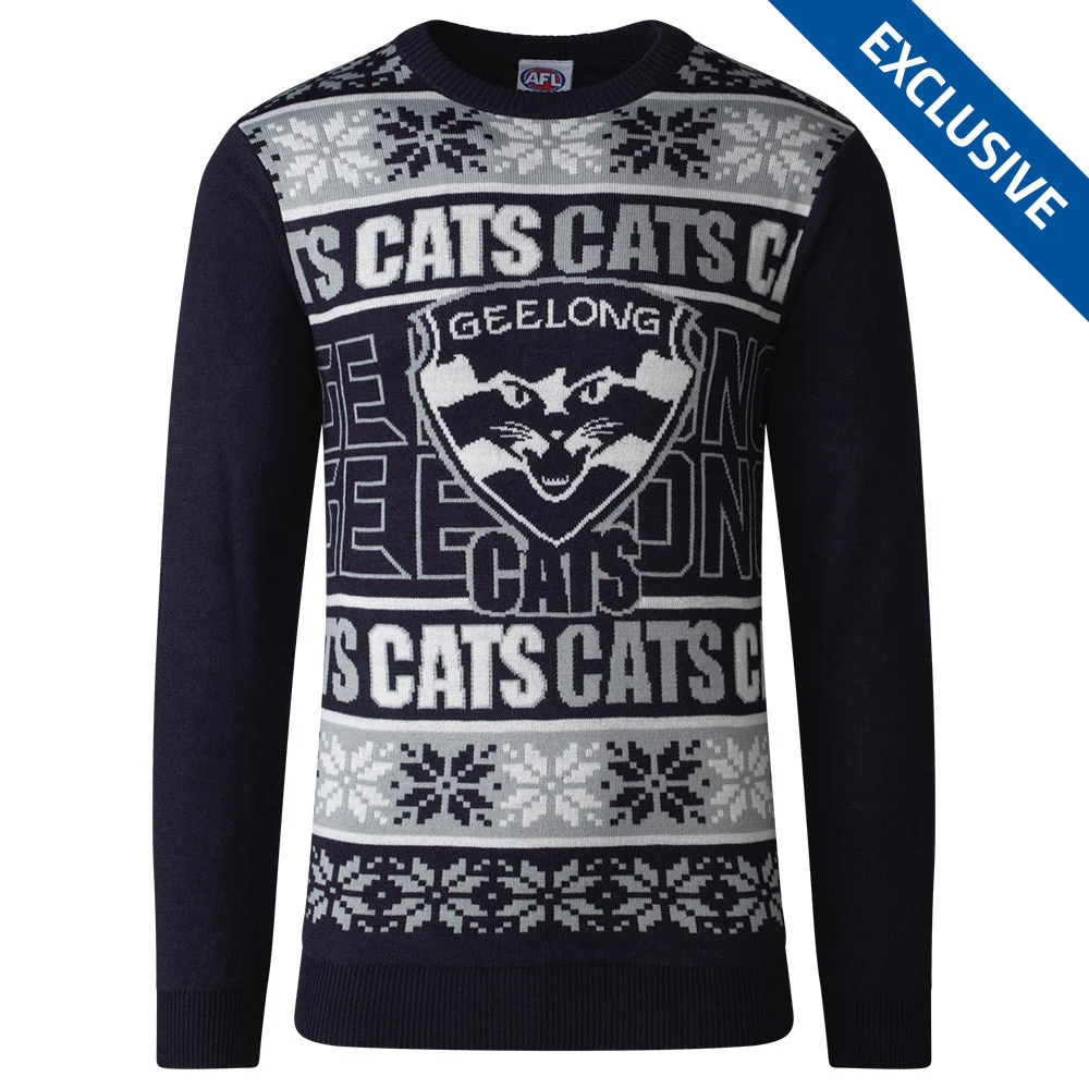 Geelong Cats Mens Ugly Christmas Sweater