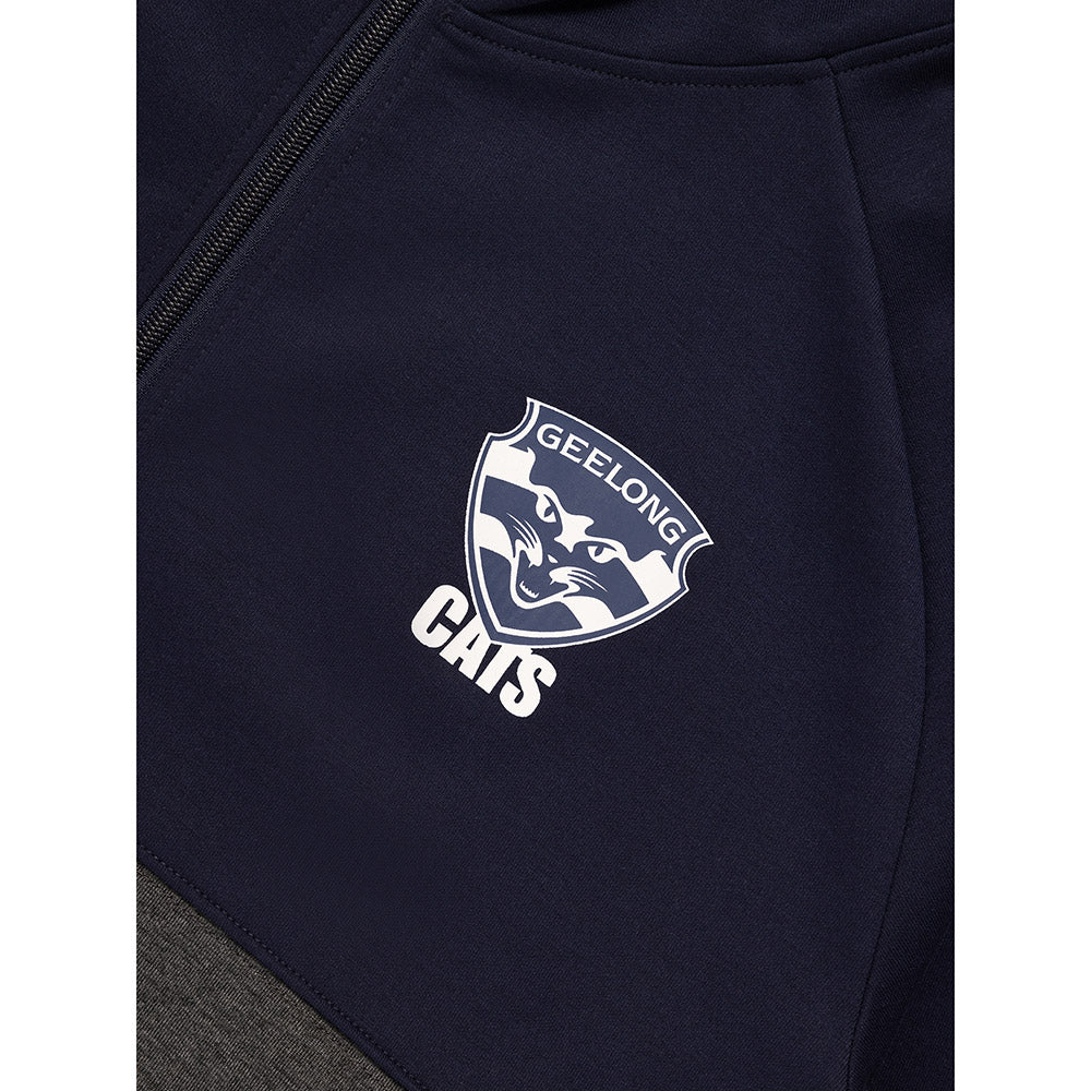 Geelong Cats Mens Zip Tech Fleece Hoodie - Image 3