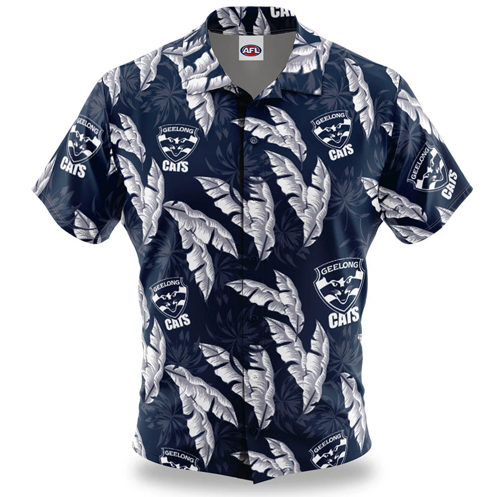 Geelong Cats Paradise Hawaiian Shirt - Image 3