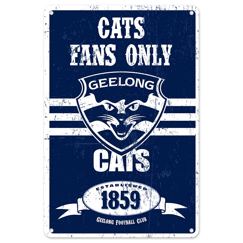 Geelong Cats Retro Metal Sign