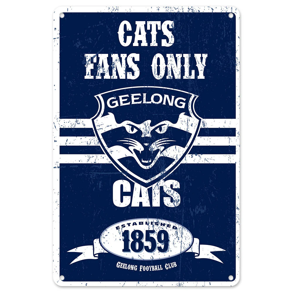 Geelong Cats Retro Metal Sign - Image 2