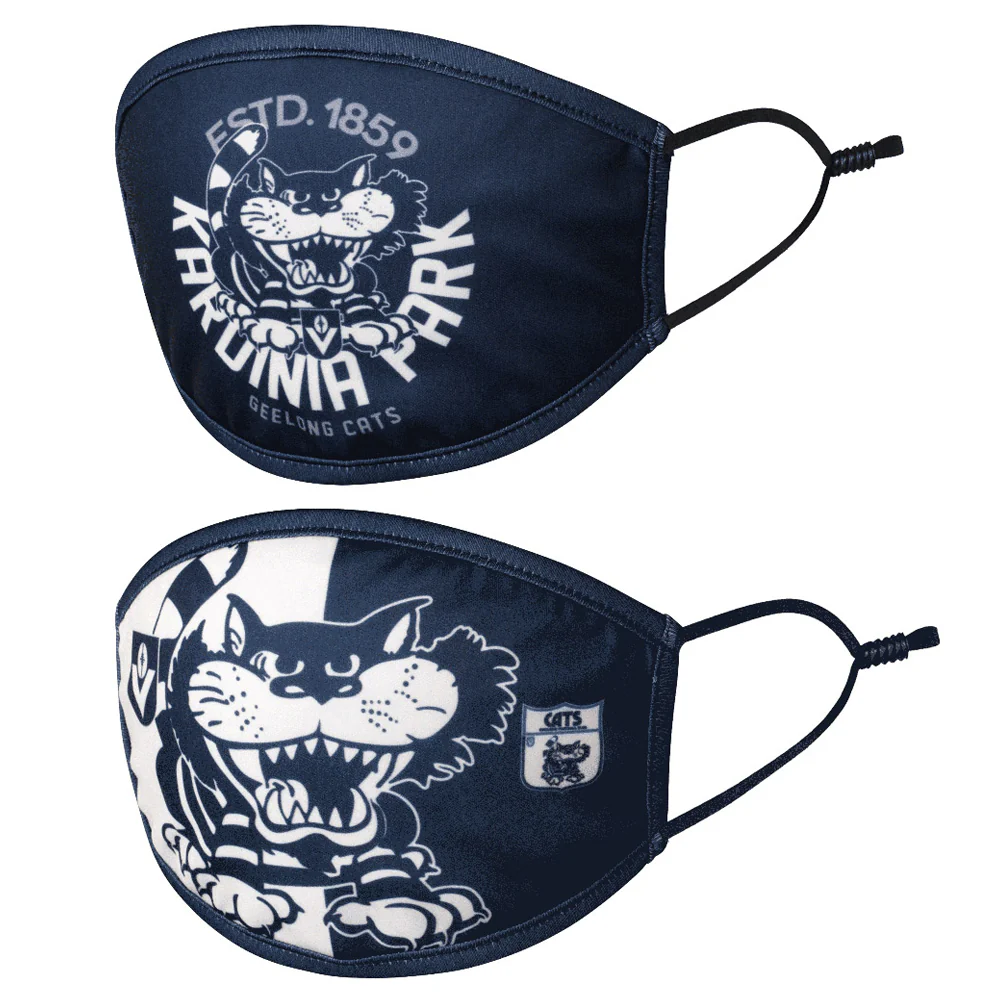 Geelong Cats Set Of 2 Face Masks