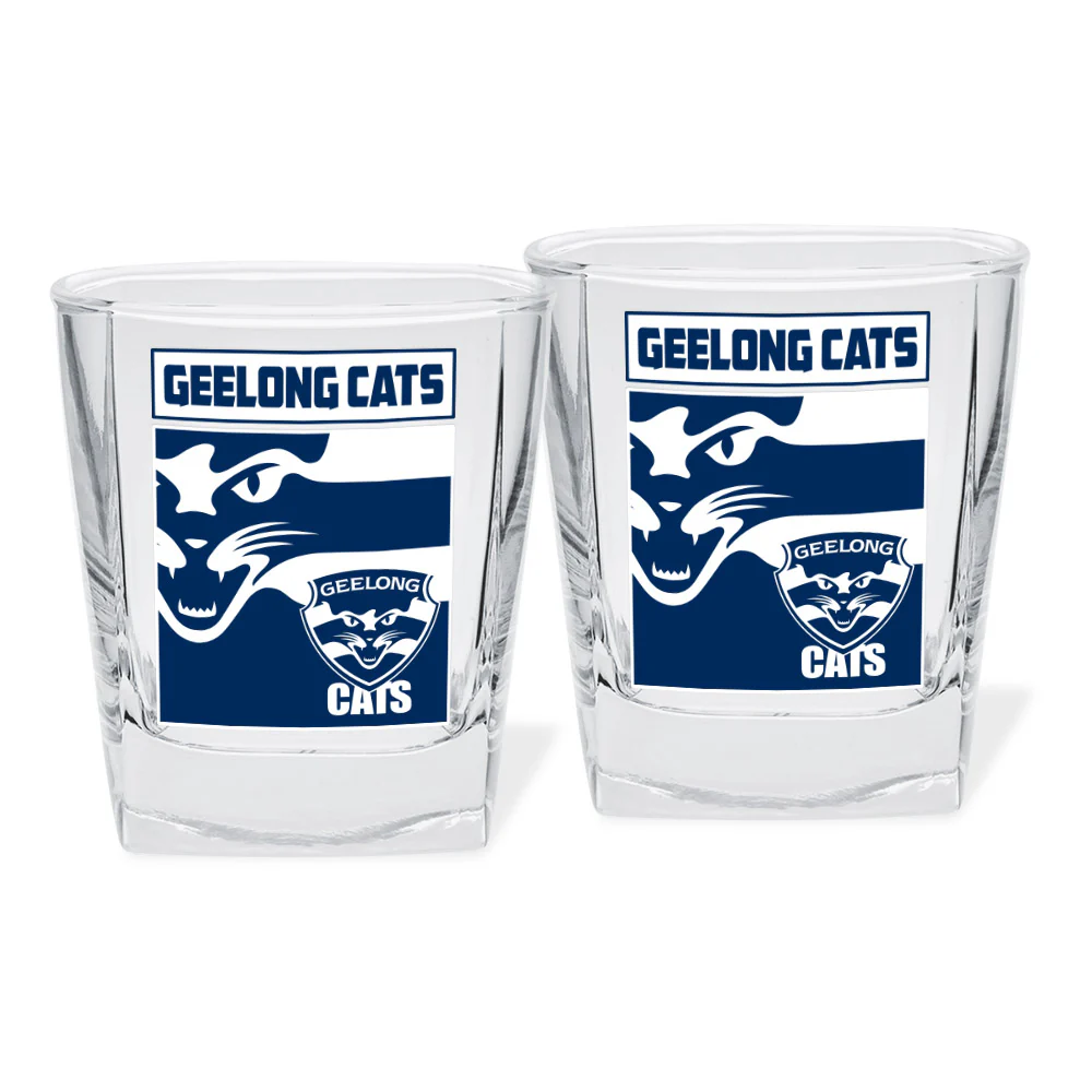 Geelong Cats Set Of 2 Spirit Glasses