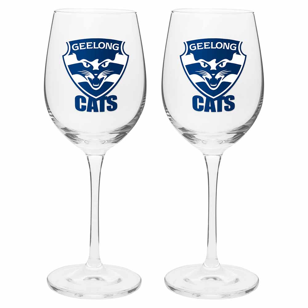 Geelong Cats Set Of 2 Wine Glasses - Image 2