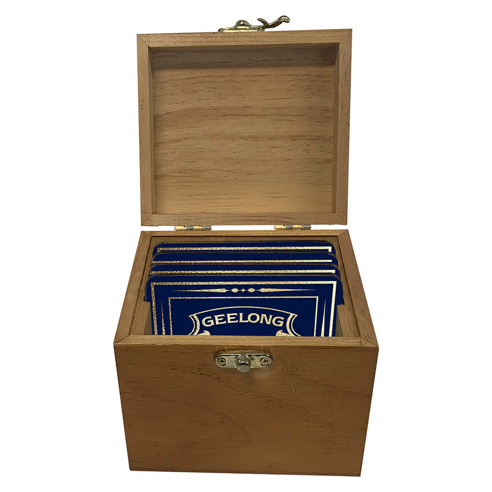 Geelong Cats Set Of 4 Cork Coasters In Box - Image 2