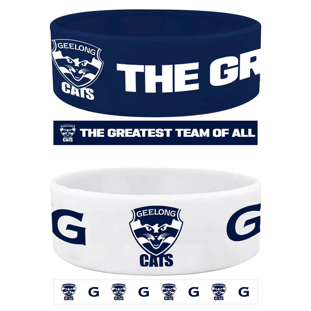 Geelong Cats Silicone Wrist Bands 2 Pack - Image 2