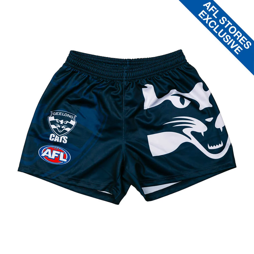 Geelong Cats Youth Logo Footy Shorts - Image 4