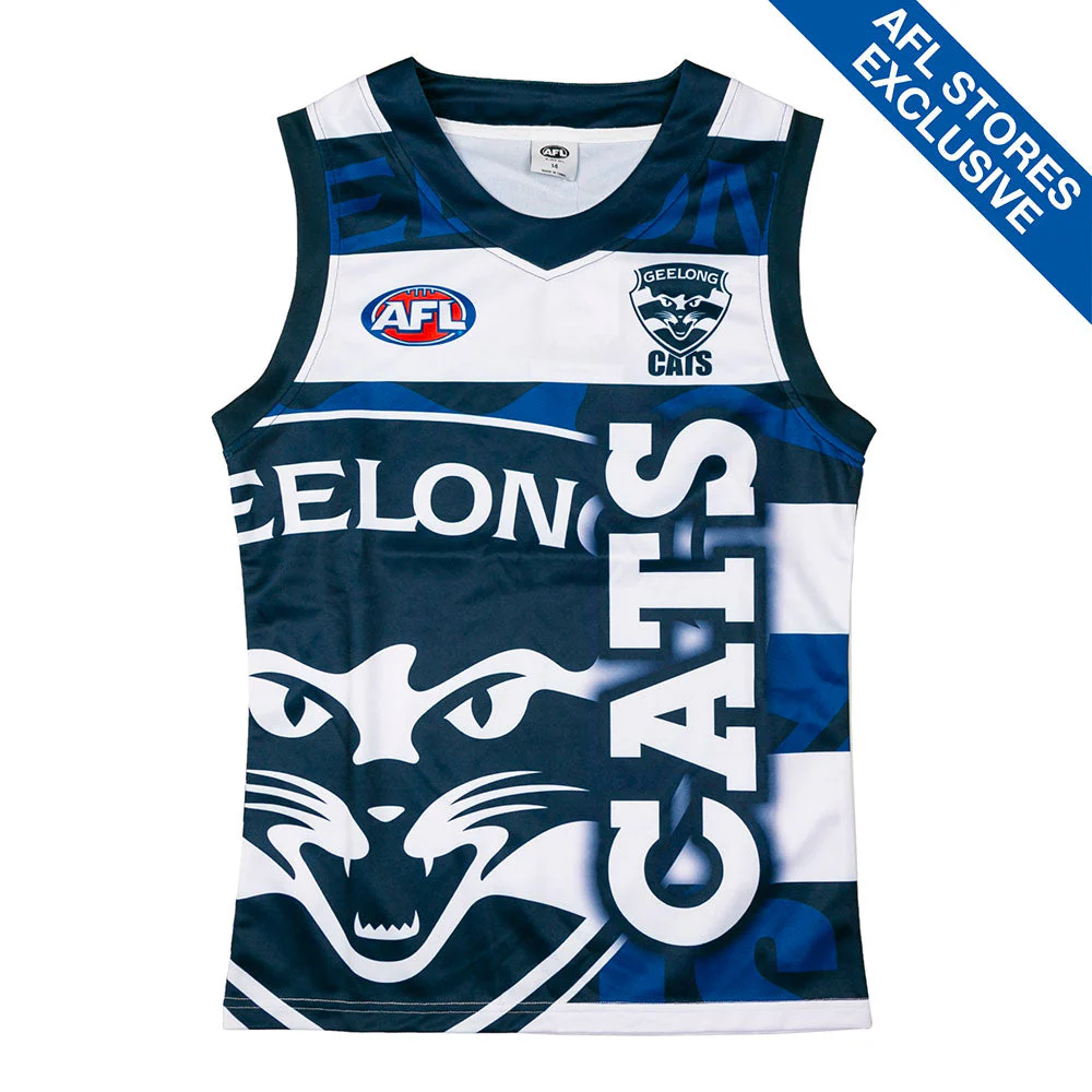 Geelong Cats Youth Logo Guernsey - Image 4