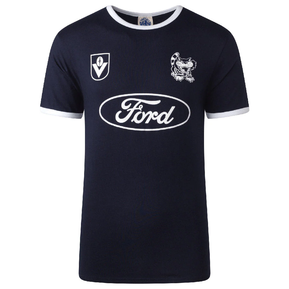 Geelong Mens Navy Throwback Tee - Image 3