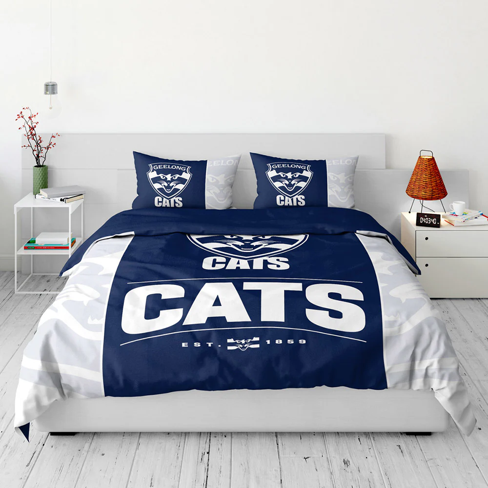 Geelong Cats Queen Quilt Cover Set