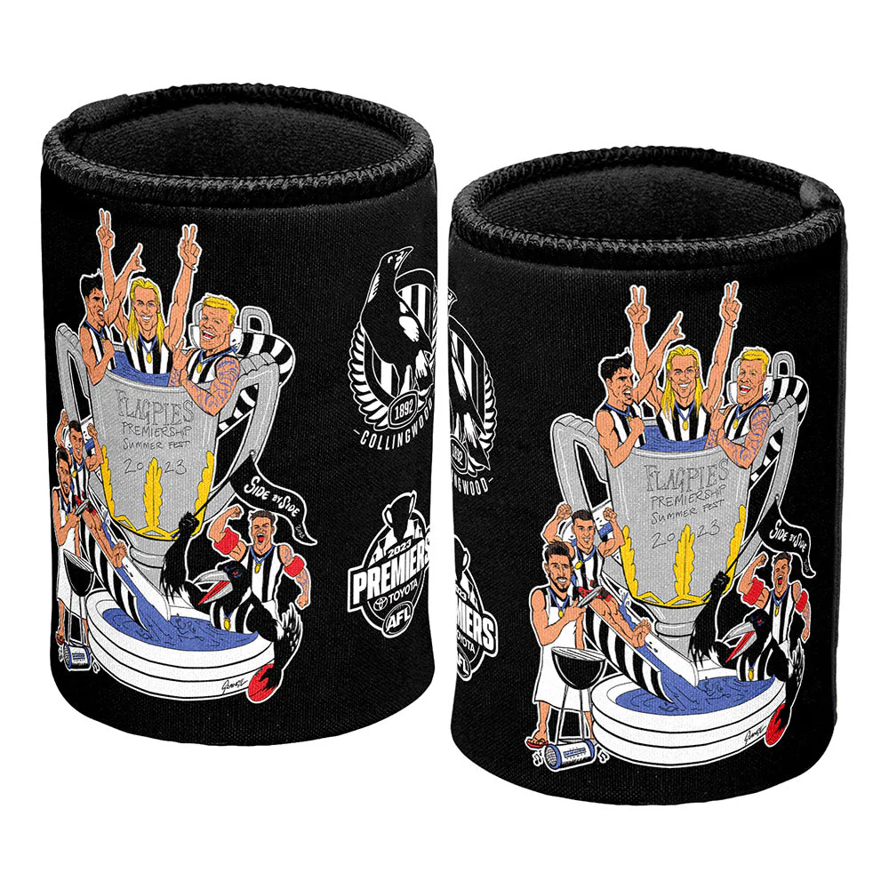 Collingwood 2023 Premiers Grange Cup Montage Can Cooler - Image 2