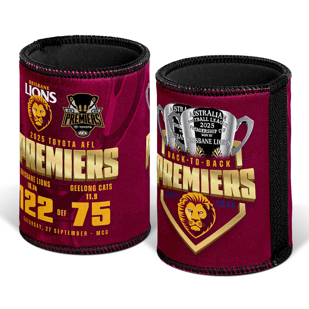 Brisbane Lions 2025 Premiers Can Cooler