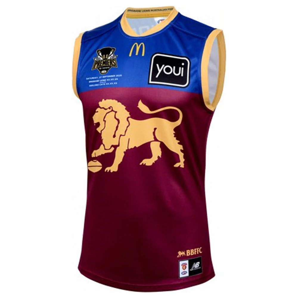 Brisbane Lions 2025 Premiers Adult Home Guernsey