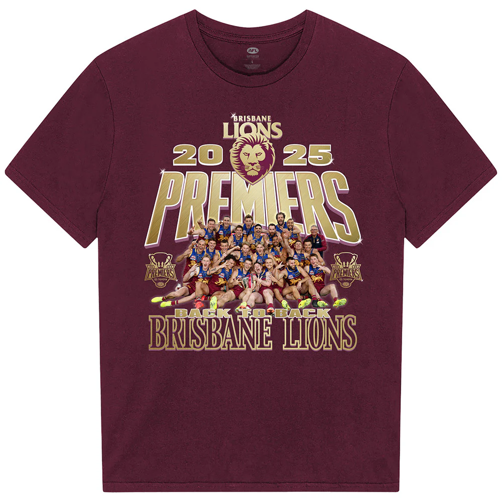 Brisbane Lions Premiers 2025 Podium Tee