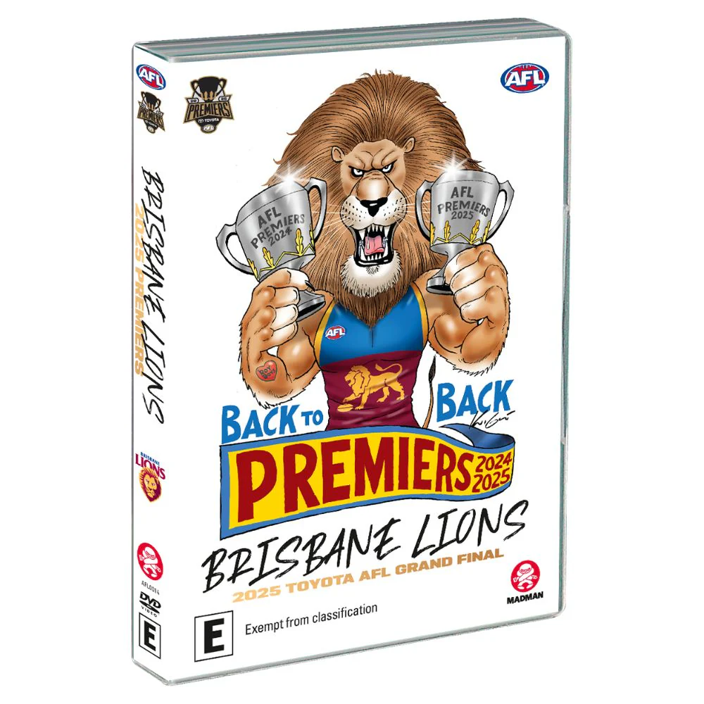 Brisbane Lions 2025 Premiers Dvd