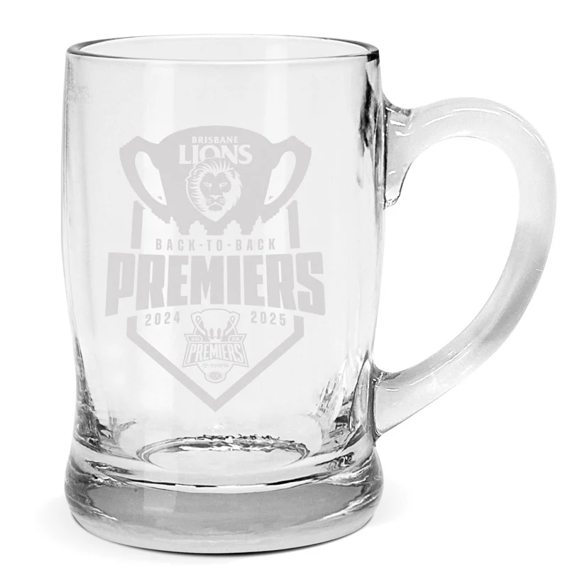 Brisbane Lions 2025 Premiers Glass Stein
