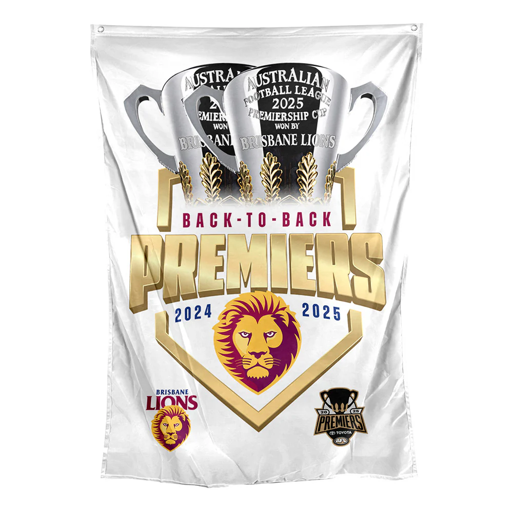 Brisbane Lions 2025 Premiers Wall Flag - Image 3