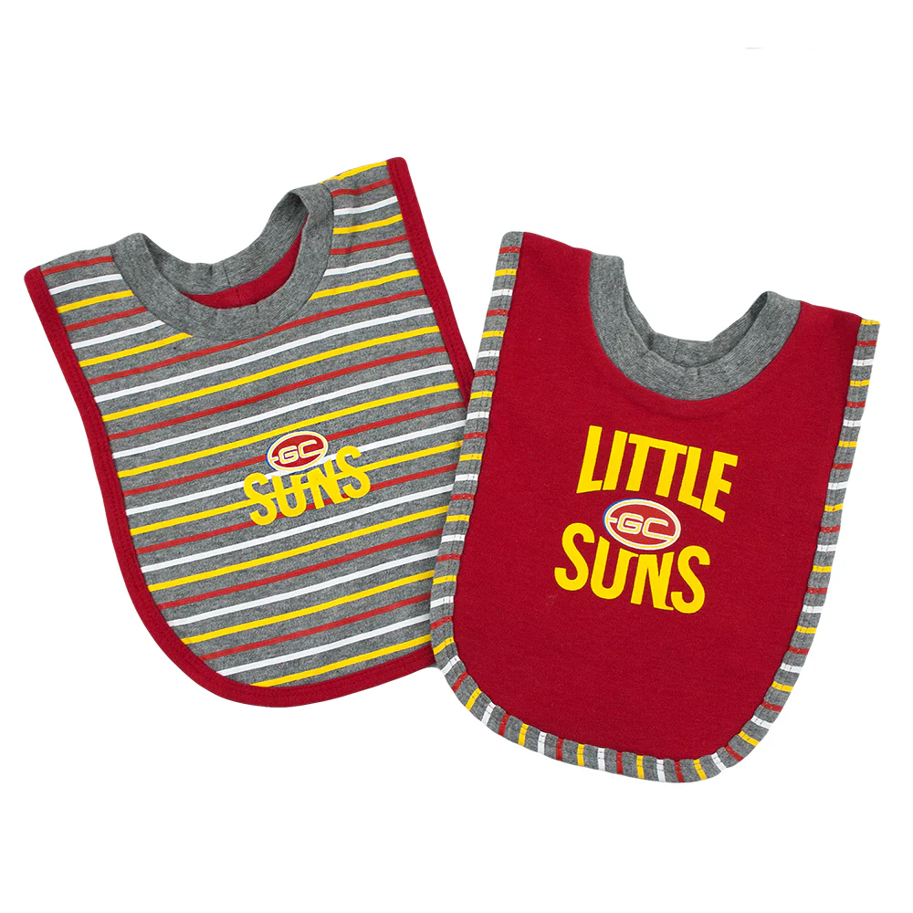 Gold Coast Suns 2-Piece Baby Bib Pack