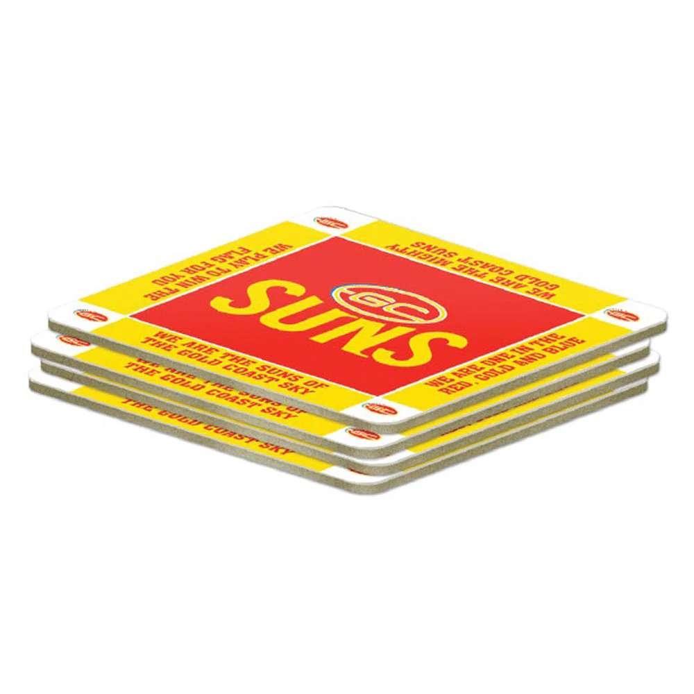 Gold Coast Suns 4-Pack Coaster Set - Image 2