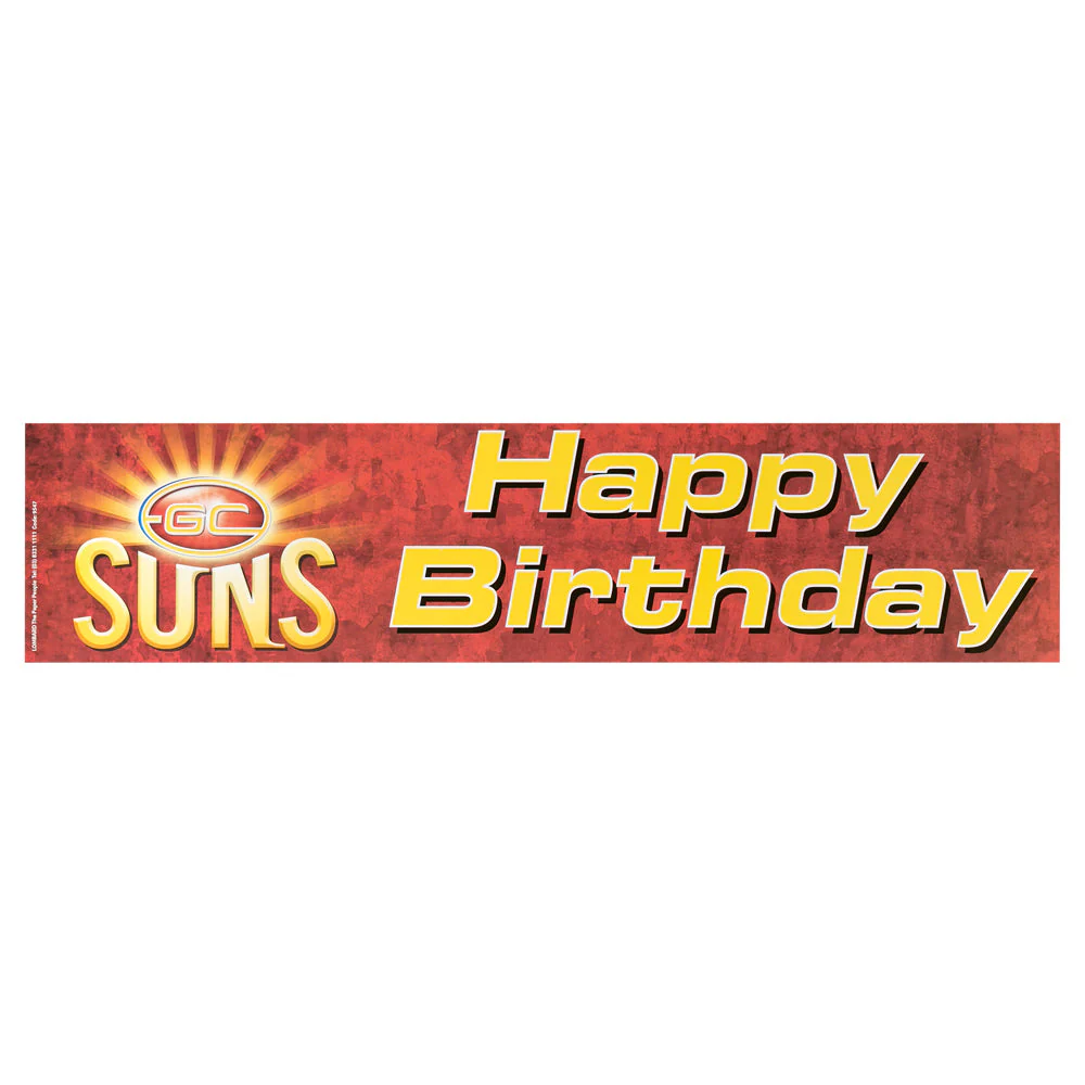 Gold Coast Suns Birthday Banner - Image 2