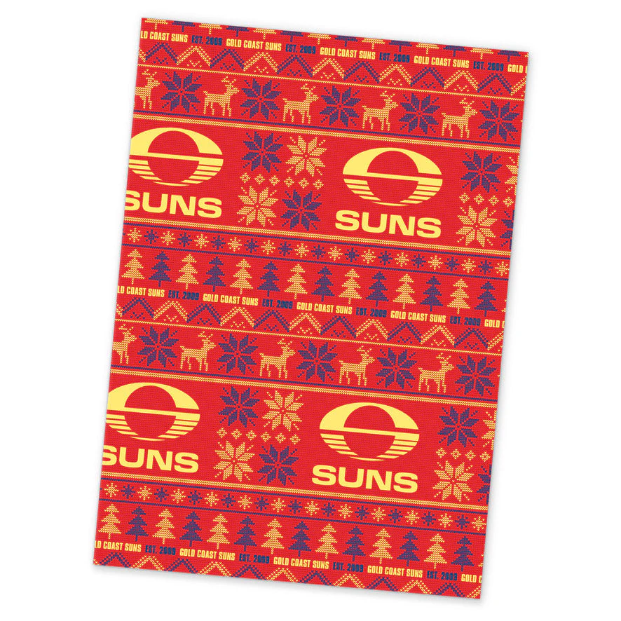 Gold Coast Suns Christmas Wrapping Paper