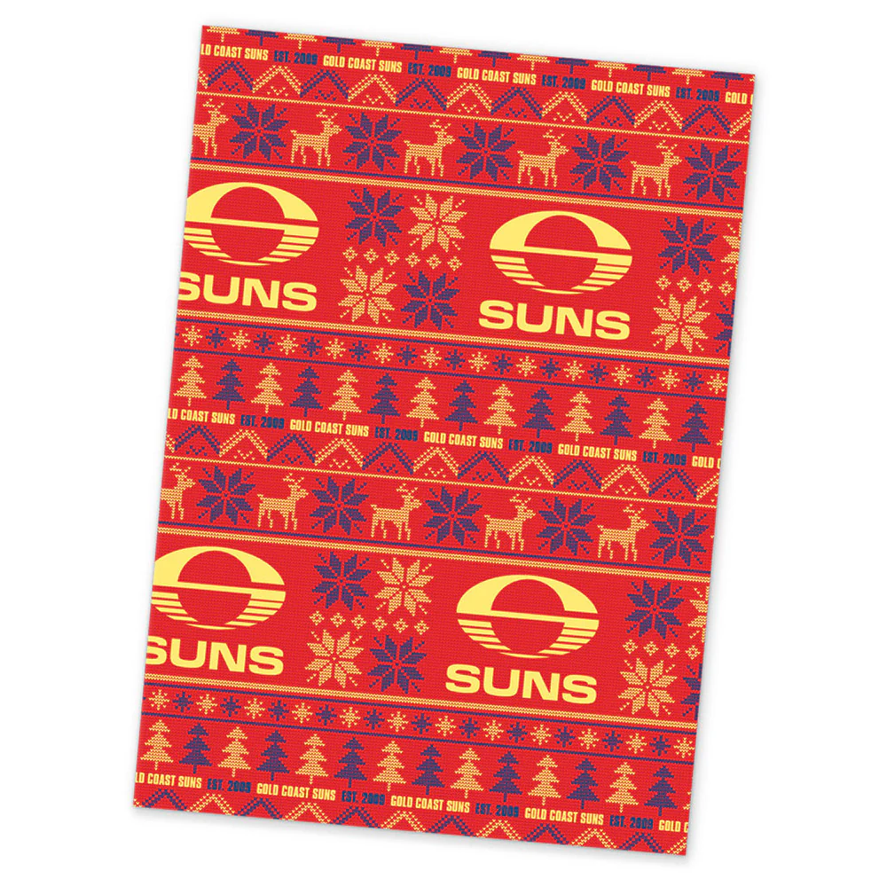Gold Coast Suns Christmas Wrapping Paper - Image 2