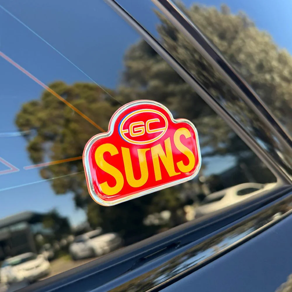 Gold Coast Suns Chrome Logo Decal - Image 2