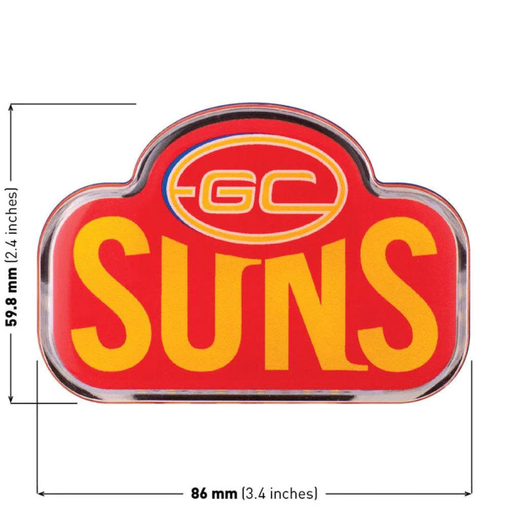 Gold Coast Suns Chrome Logo Decal - Image 3