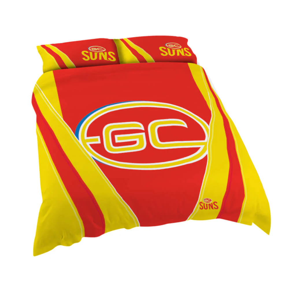 Gold Coast Suns Double Quilt Cover Set