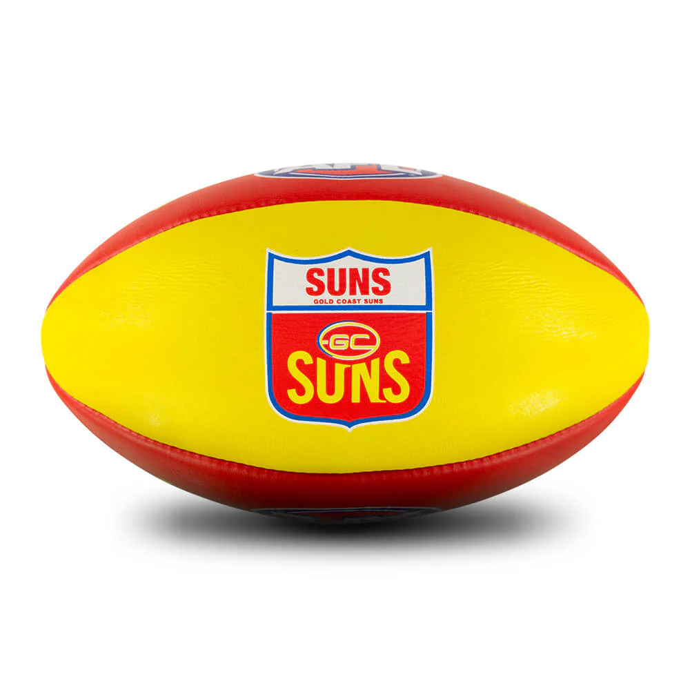 Gold Coast Suns Leather Football - Size 5 - Image 3