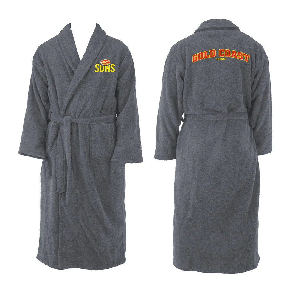 Gold Coast Suns Adults Team Long Sleeve Bathrobe - Image 2