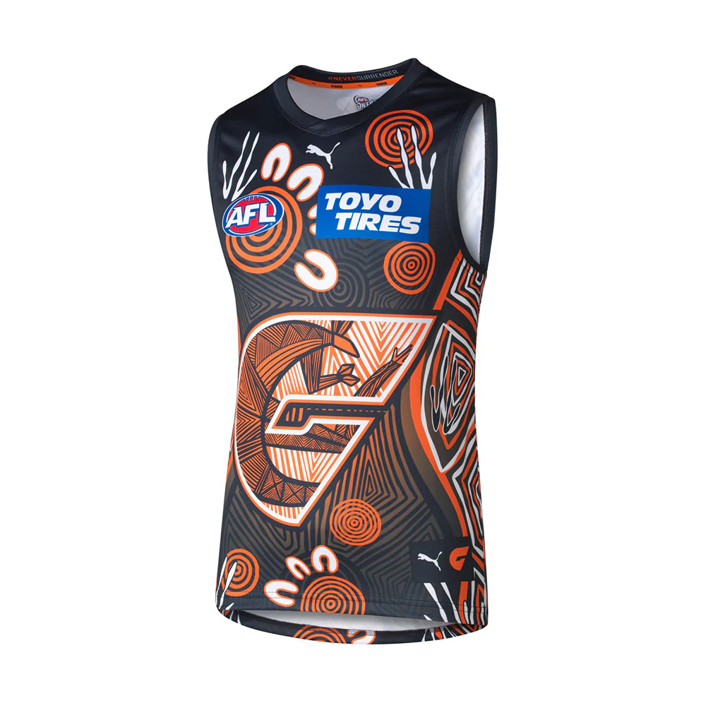 GWS Giants 2024 Authentic Youth Indigenous Guernsey