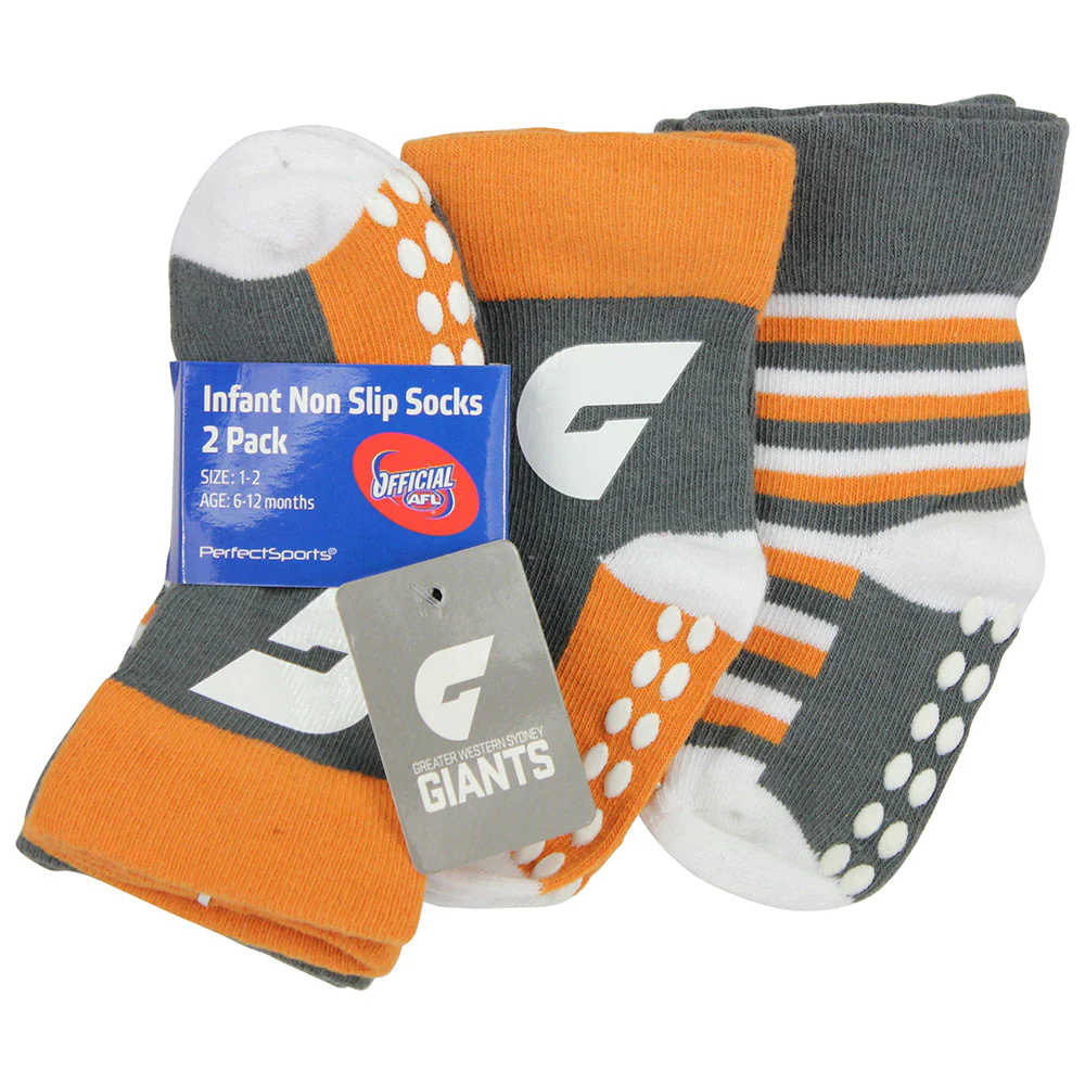 GWS Giants Infant Mascot Socks 2-Pack - Image 2