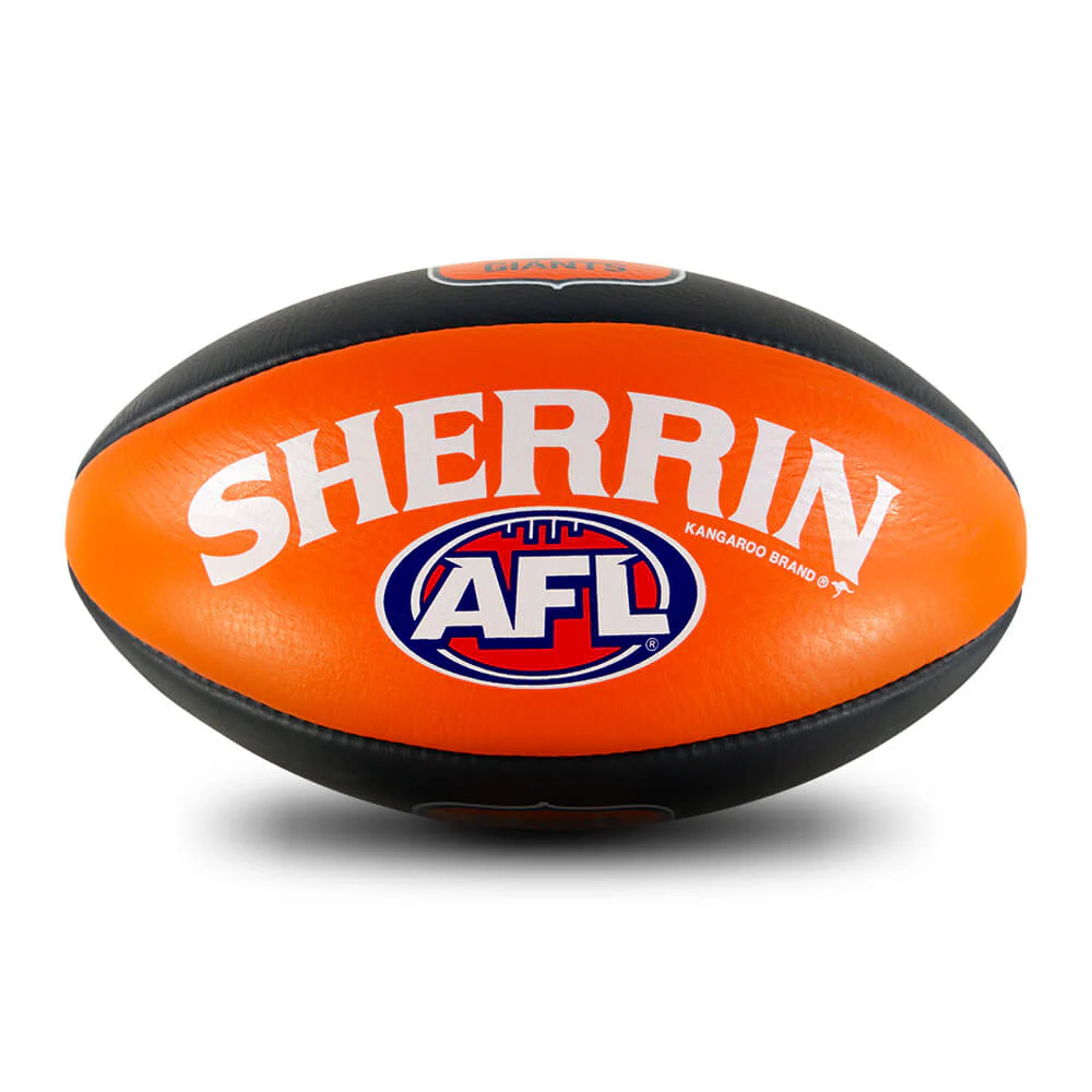 GWS Giants Leather Football - Size 5 - Image 4