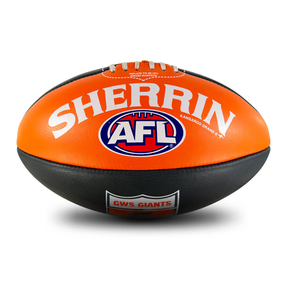GWS Giants Leather Football - Size 5 - Image 7