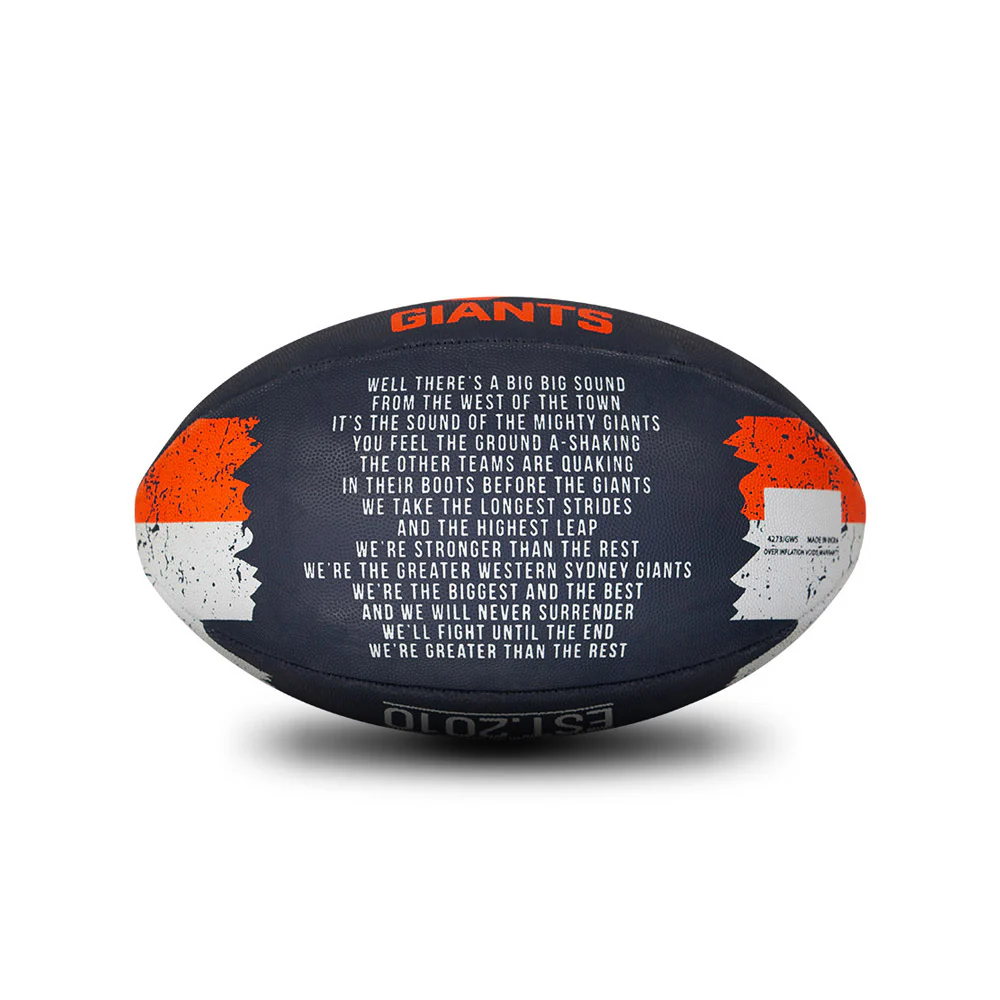 GWS Giants Song Football - Size 2 - Image 3
