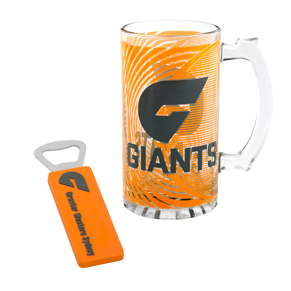 GWS Giants Stein Glass & Bottle Opener