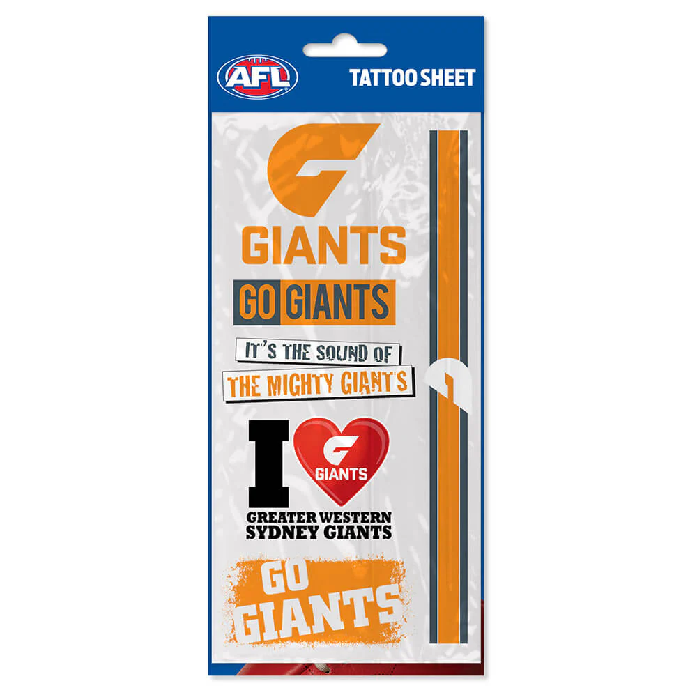 GWS Giants Tattoo Sheet - Image 2