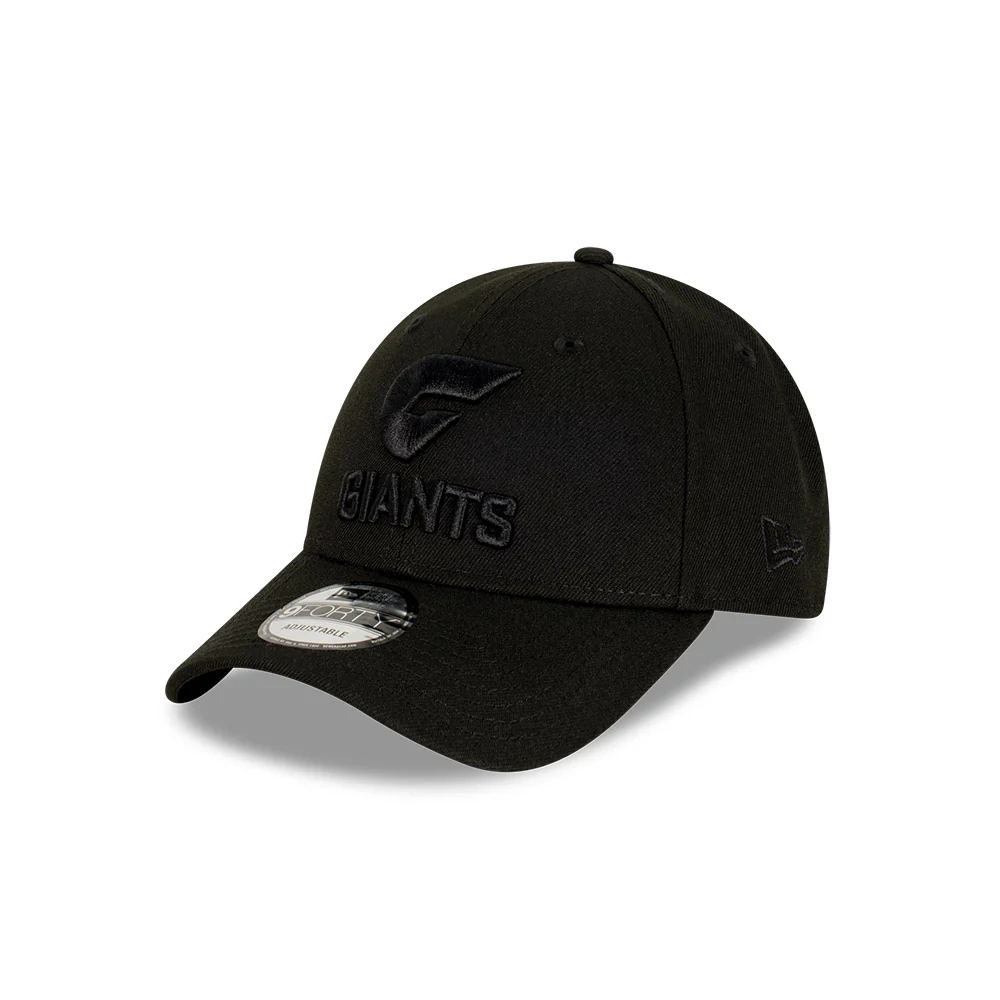 GWS Giants New Era Black On Black 9forty Cap