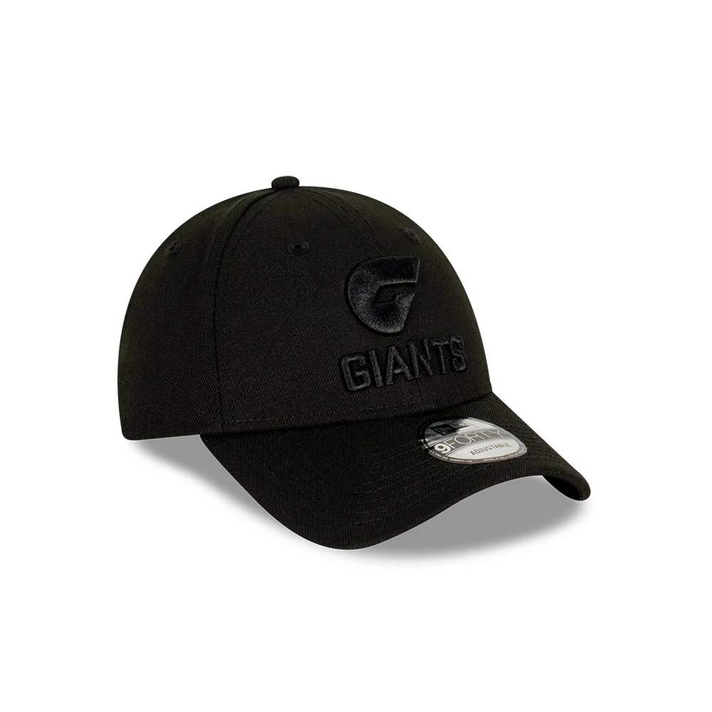 GWS Giants New Era Black On Black 9forty Cap - Image 2