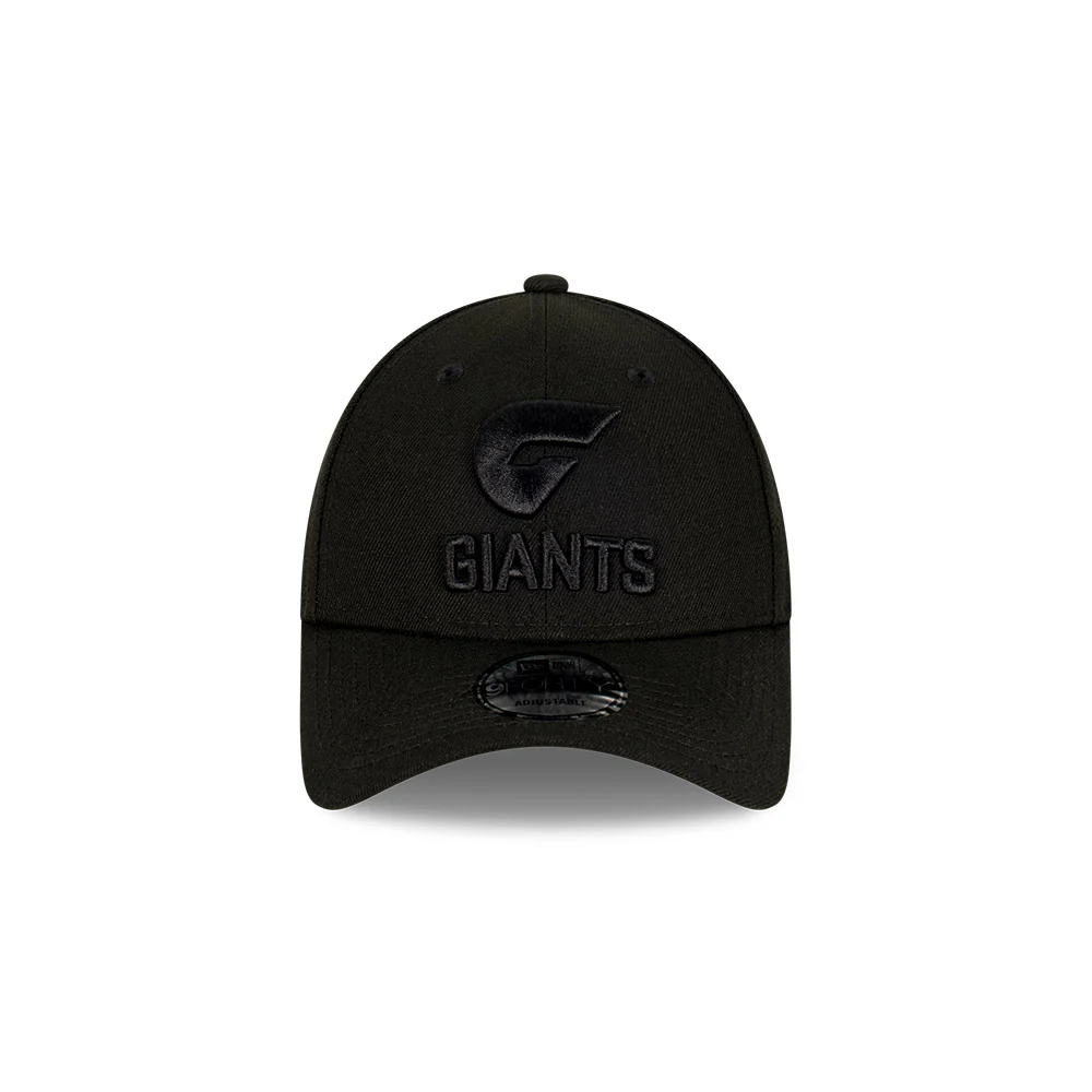 GWS Giants New Era Black On Black 9forty Cap - Image 3