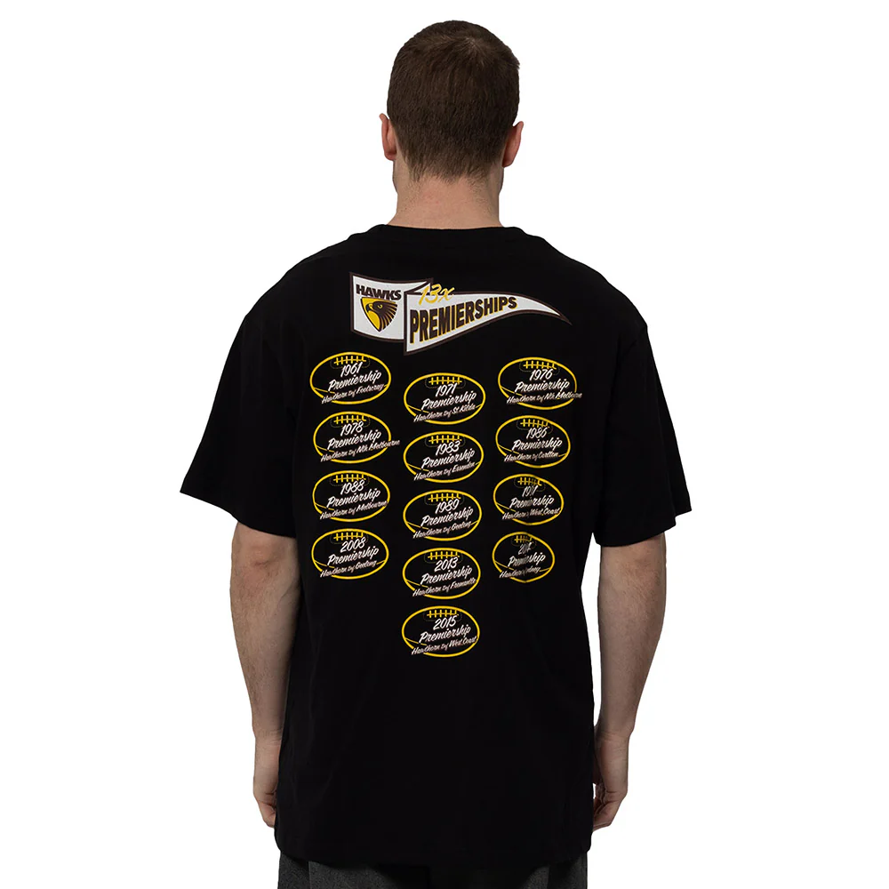 Hawthorn Mitchell & Ness 13x Premiers Tee - Image 3