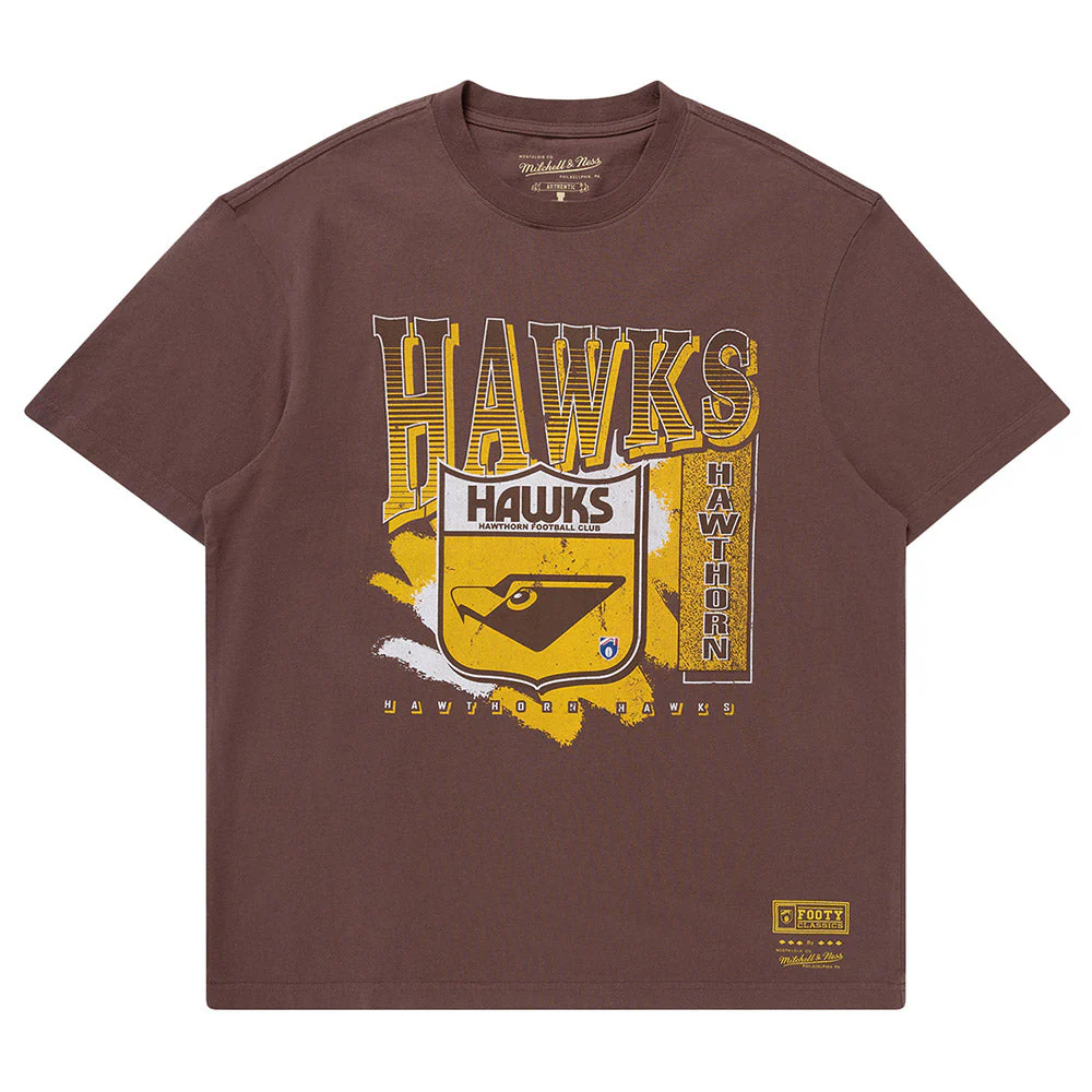 Hawthorn Mitchell & Ness Adults Vintage Brush Off Tee - Image 6