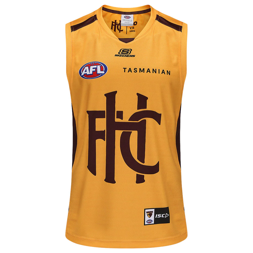 Hawthorn 2025 Authentic 100 Year Gold Training Guernsey