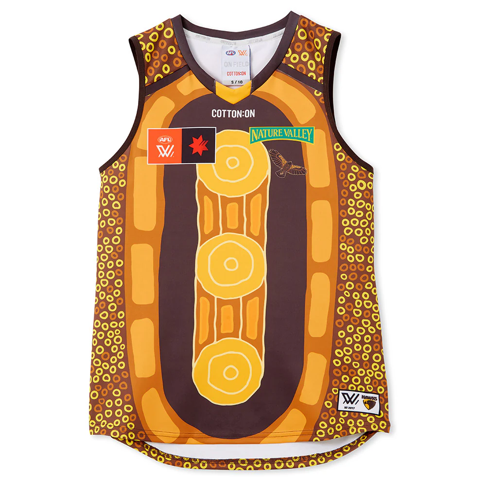 Hawthorn Season 9 AFLW Authentic Indigenous Guernsey